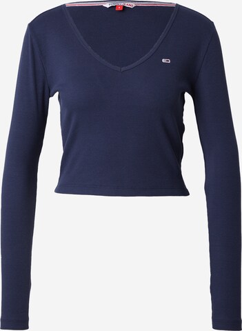 T-shirt Tommy Jeans en bleu : devant