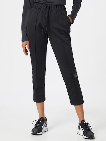 ADIDAS SPORTSWEAR Slim fit Workout Pants in Black: front