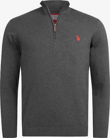 Pull-over U.S. POLO ASSN. en gris : devant