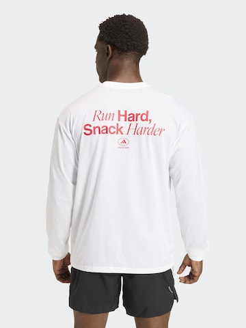 Felpa sportiva 'RUNHARD' di ADIDAS PERFORMANCE in bianco: frontale