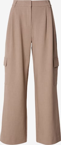 ruda MSCH COPENHAGEN Plačios klešnės Klostuotos kelnės 'Michelle': priekis