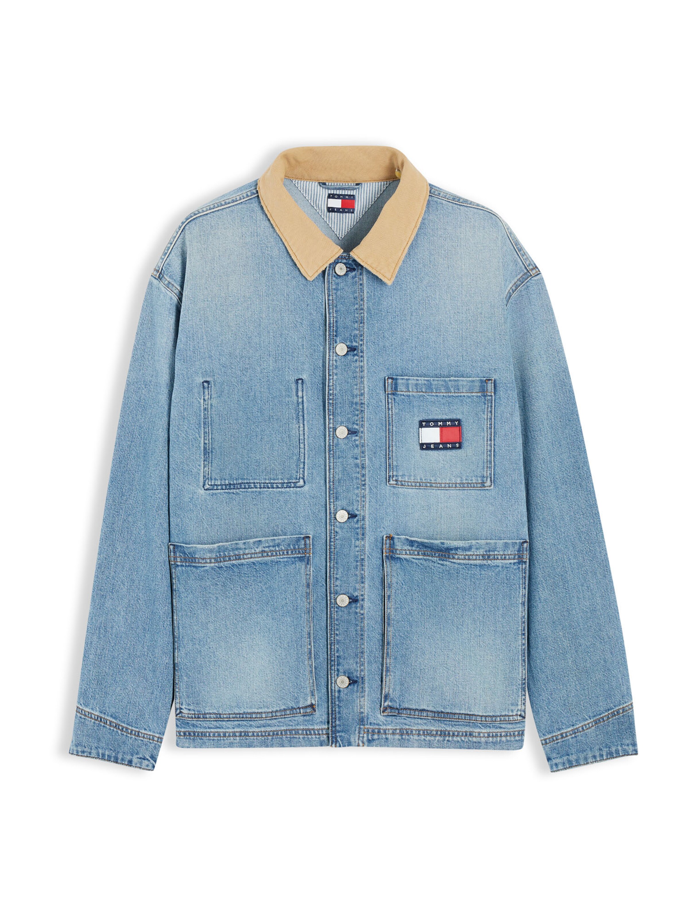Tommy Jeans Prechodná bunda - Modrá: predná strana