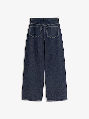 BershkaWide Leg/ Široke nogavice Traperice - plava boja