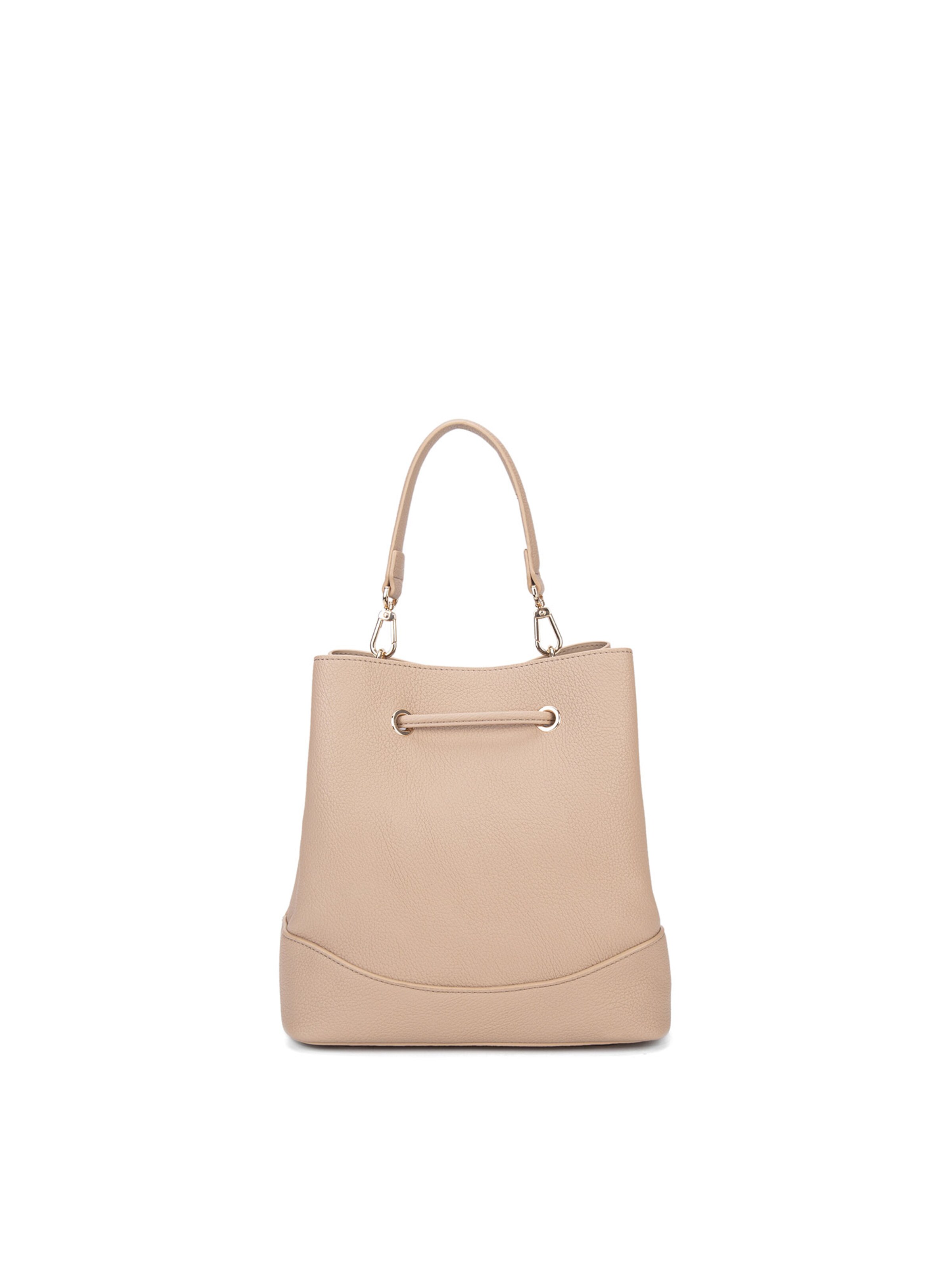 Borsa a mano 'Borsa a Mano Donna Vegan Leather con Coulisse e Tracolla Rimovibile' di Diana&Co. in beige