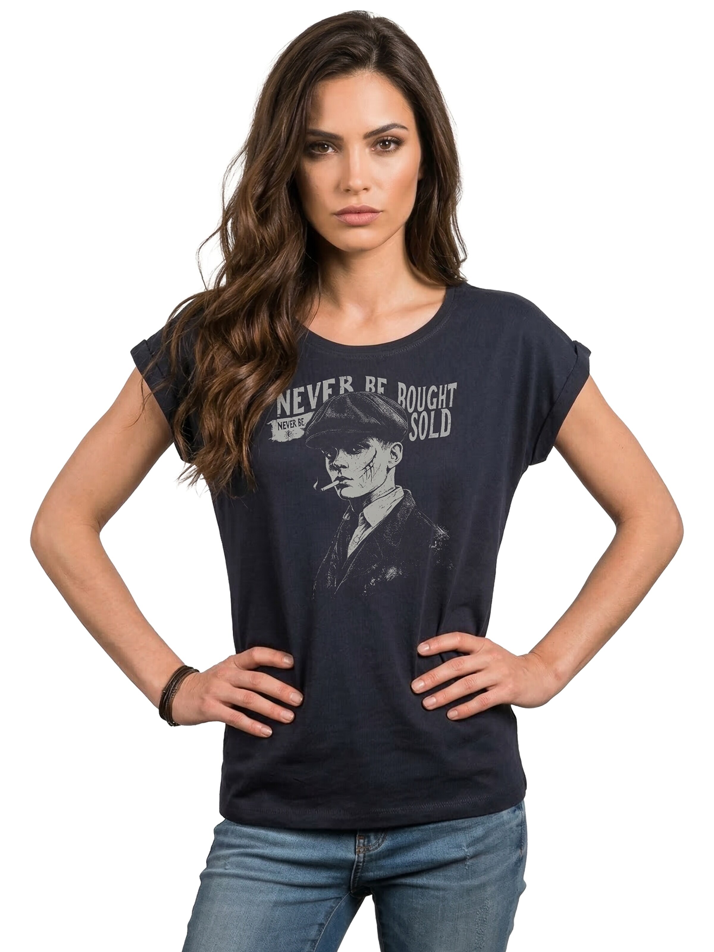 MAKAYA Shirt 'Never Be Bought' in Blue