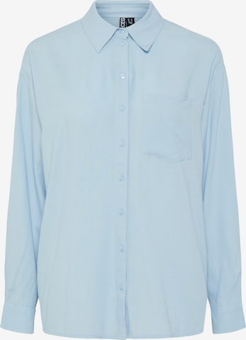 Camicia da donna 'PCPia' di PIECES in blu: frontale