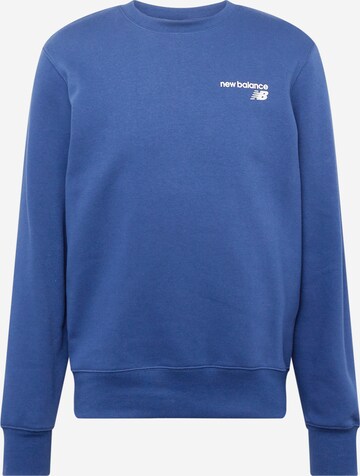 Sweat-shirt new balance en bleu : devant