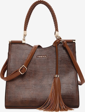 Borsa a spalla di Derimod in marrone: frontale