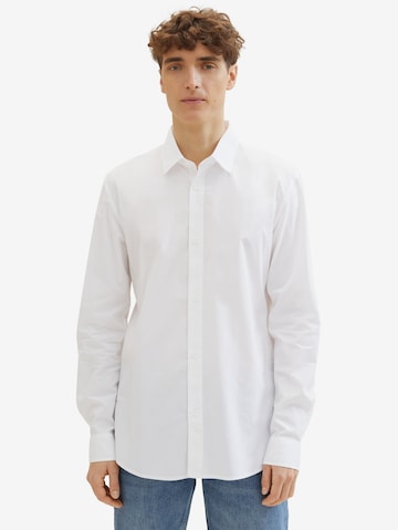 TOM TAILOR DENIM Regular fit Business Shirt in White