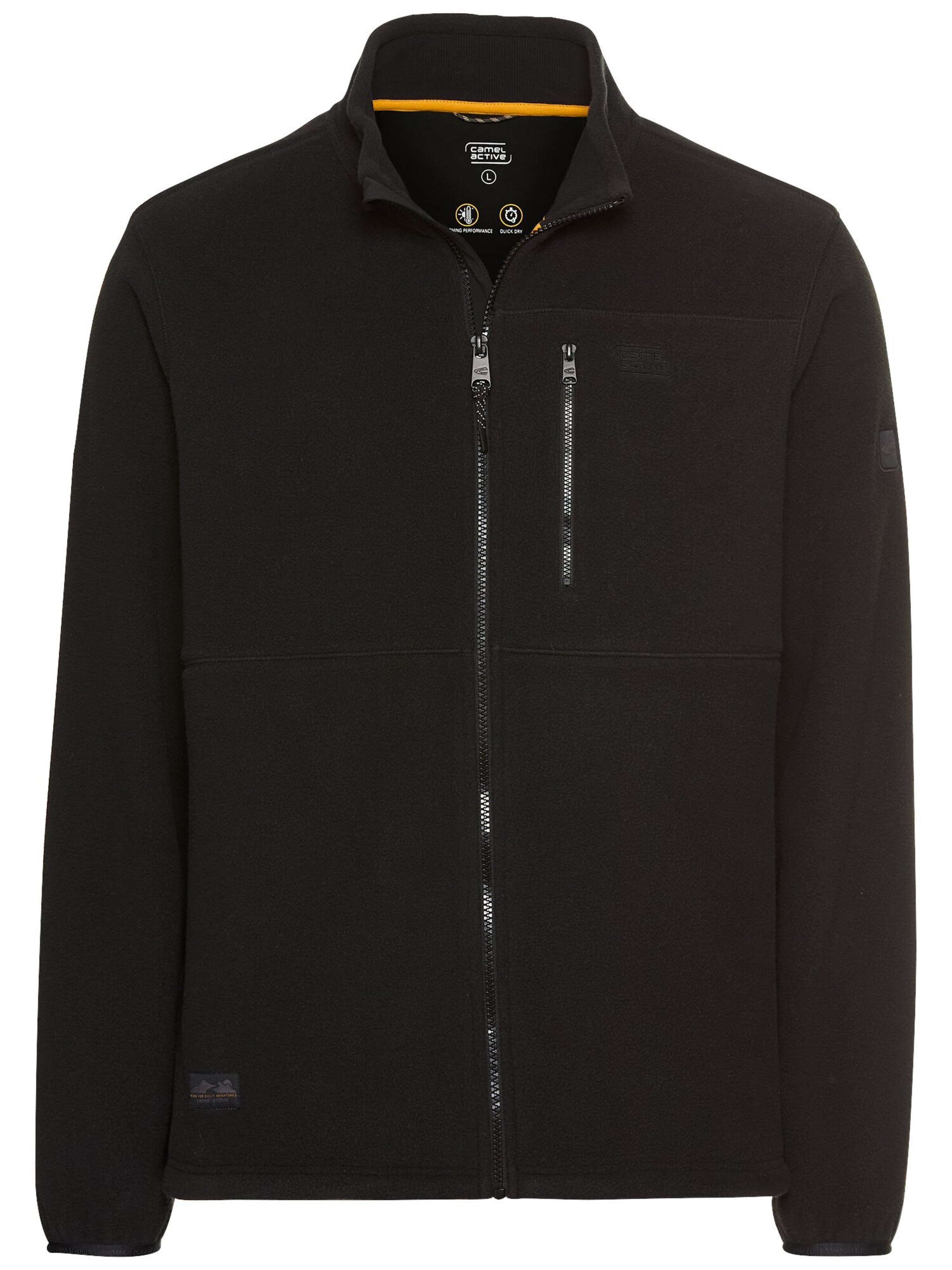 CAMEL ACTIVE Fleece Jacket in Black: front