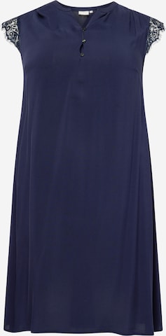 ONLY Carmakoma Košilové šaty – modrá: přední strana