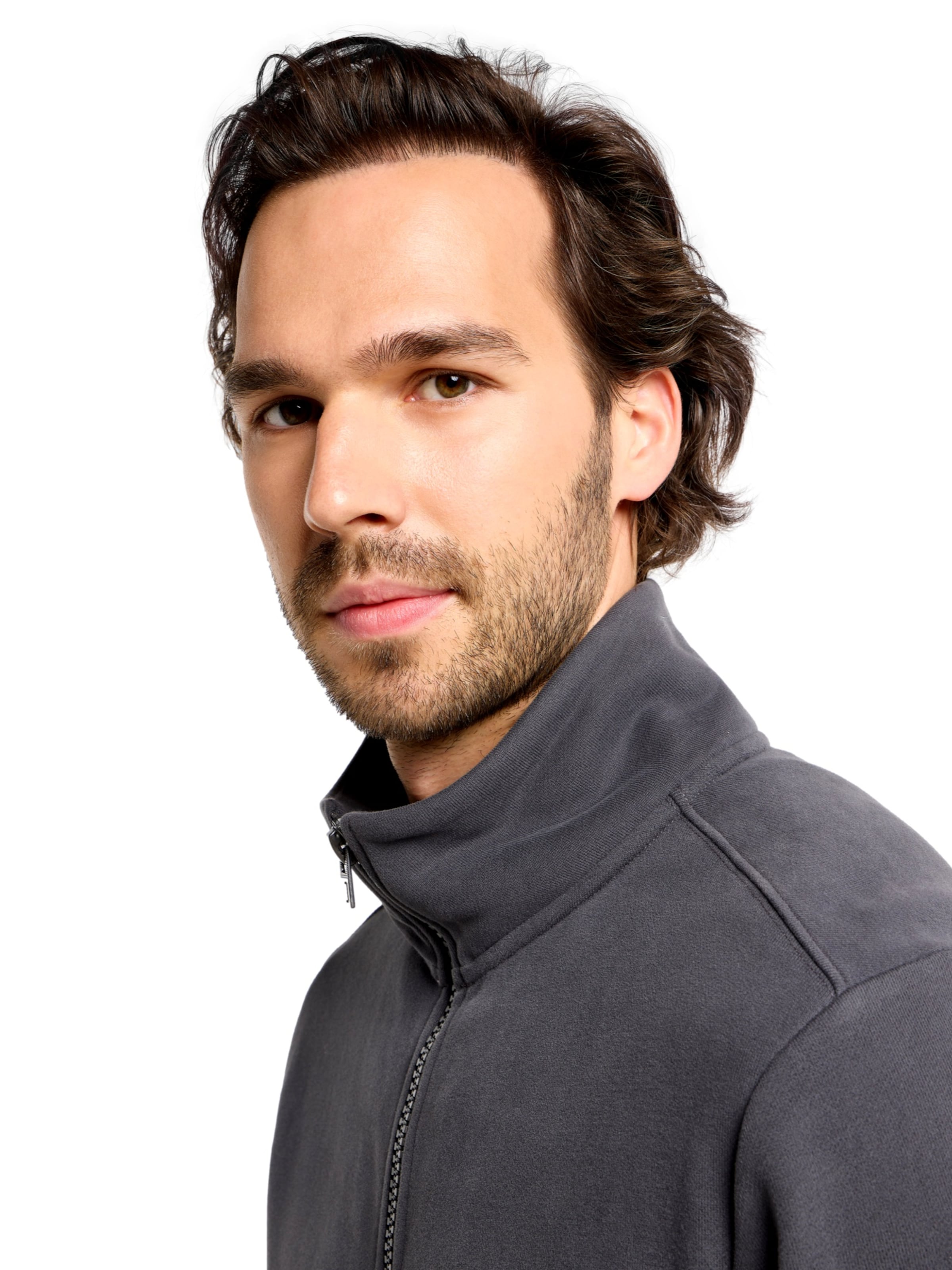 Elbsand Sweat jacket 'Levin' in Grey