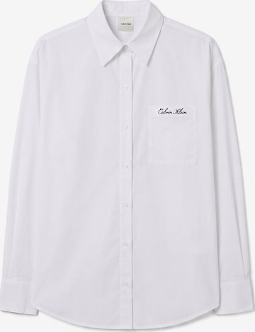 Chemise de nuit Calvin Klein en blanc : devant