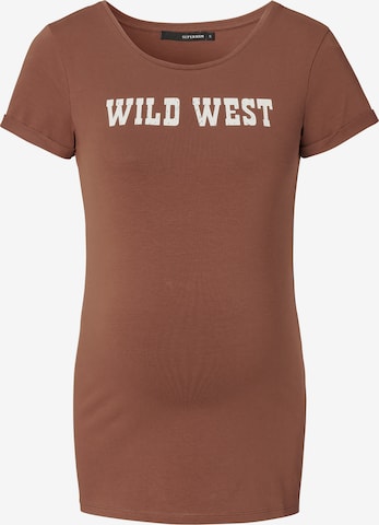 T-shirt 'Alyth' Supermom en marron