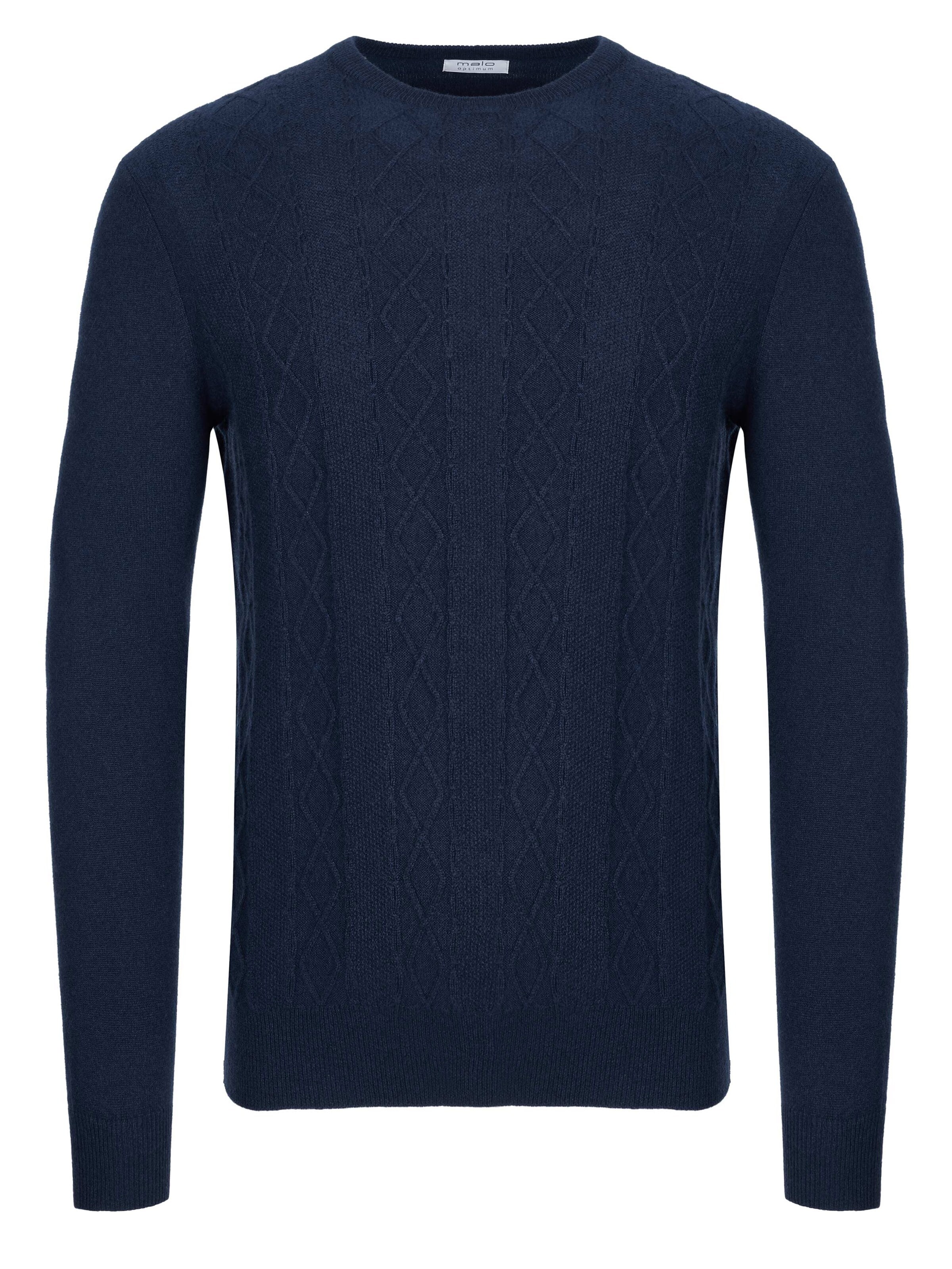 Malo Sweater 'Malo Optimum Kaschmir Pullover navy' in Blue: front