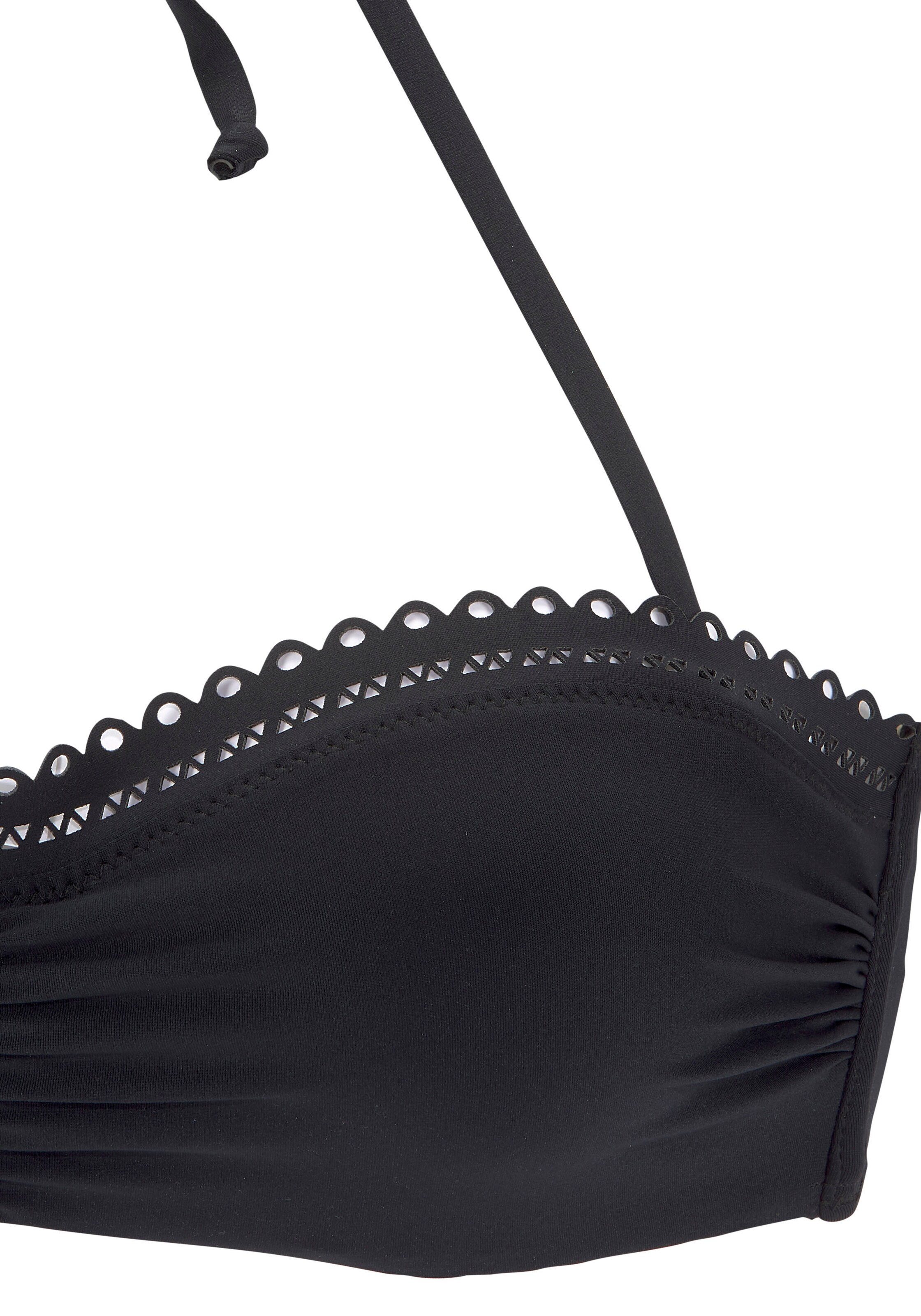 s.Oliver Bandeau Bikini Top in Black