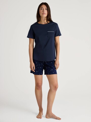 CALIDA Short Pajama Set 'Sweet Dreams' in Blue: front