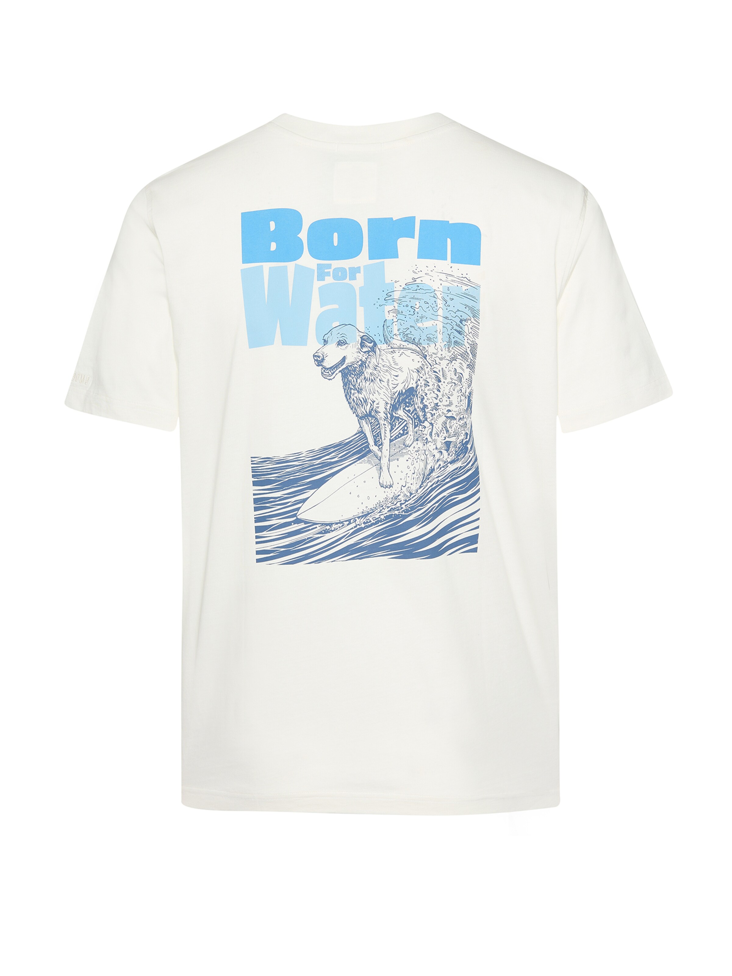 Maglietta 'Fusion Dog Surf' di GREENBOMB in bianco