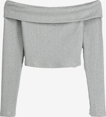 T-shirt Bershka en gris : devant