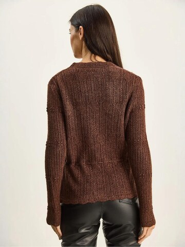 Bianco Lucci - Casaco de malha em castanho