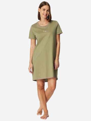 SCHIESSER Nightgown ' Casual Essentials ' in Green: front