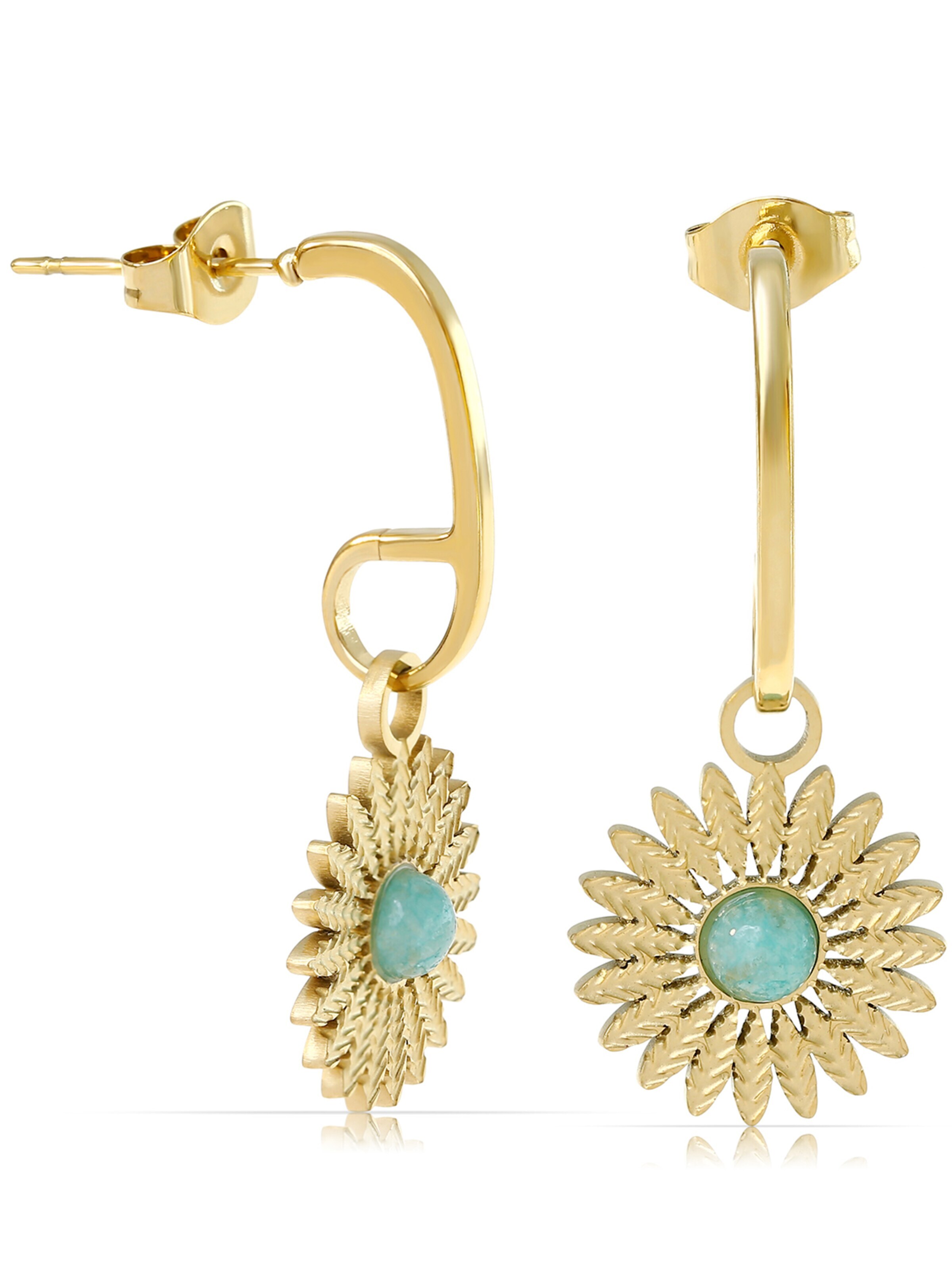 Made by Nami Earrings 'Sonnenrunde' in Gold: front