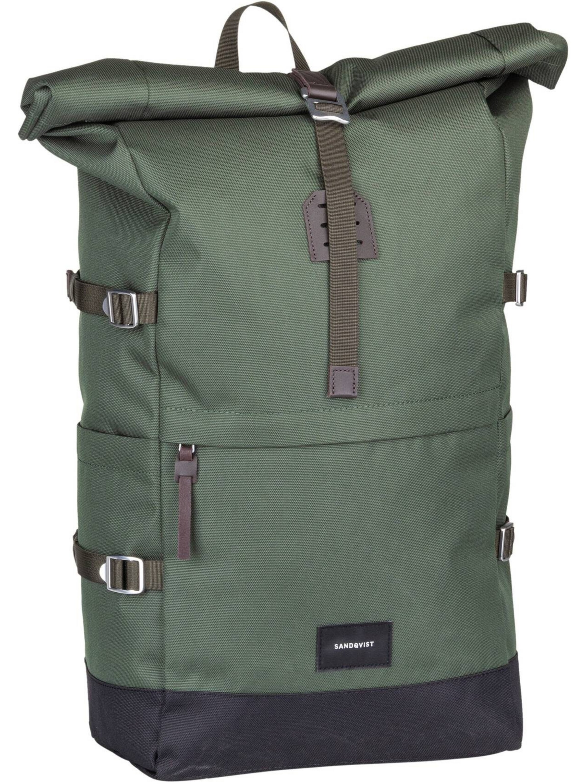 SANDQVIST Backpack ' Bernt ' in Green: front
