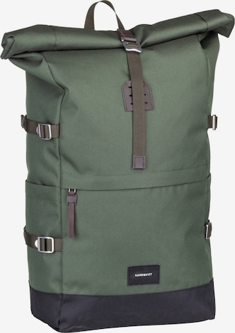 SANDQVIST Backpack ' Bernt ' in Green: front