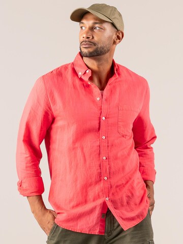 Living Crafts Comfort fit Button Up Shirt 'ROB' in Red