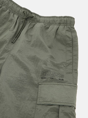 GUESS Regular Cargo Pants 'Crinkle' in Green