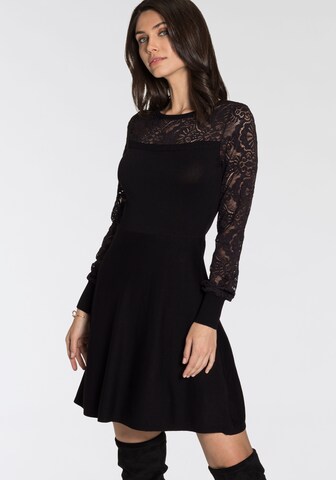 MELROSE Strickkleid in Schwarz