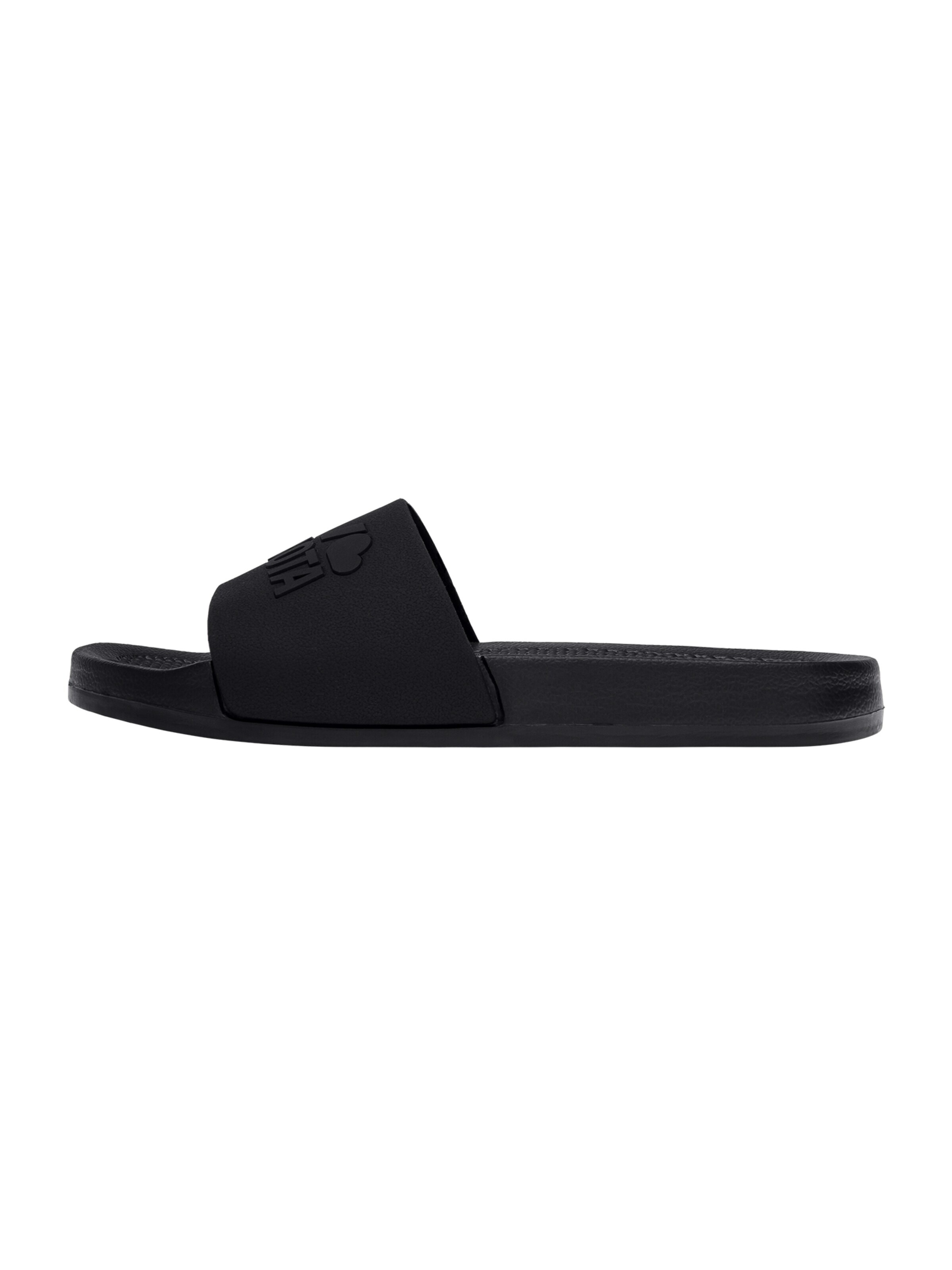 Claquettes / Tongs 'Kubota Women's Slip-On Light Green Basic Plain Pool Slides' Kubota en noir : devant