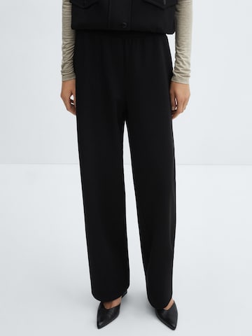 MANGO Loose fit Pants 'Garro' in Black: front