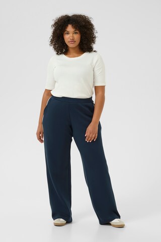 Wide Leg Pantalon 'Tif' KAFFE CURVE en bleu