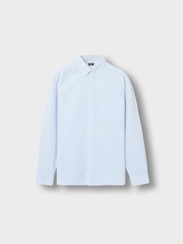 Burocs Regular Fit Hemd 'Seersucker'‌‌‌‌ in Blau: Vorderseite