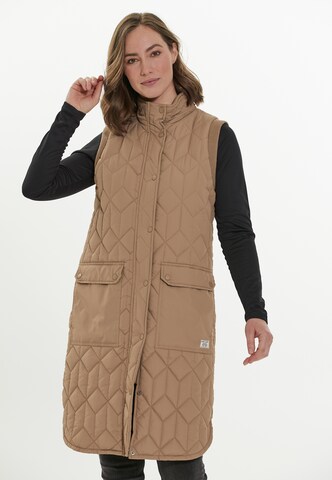 Weather Report Sportbodywarmer 'Beah' in Beige: voorkant