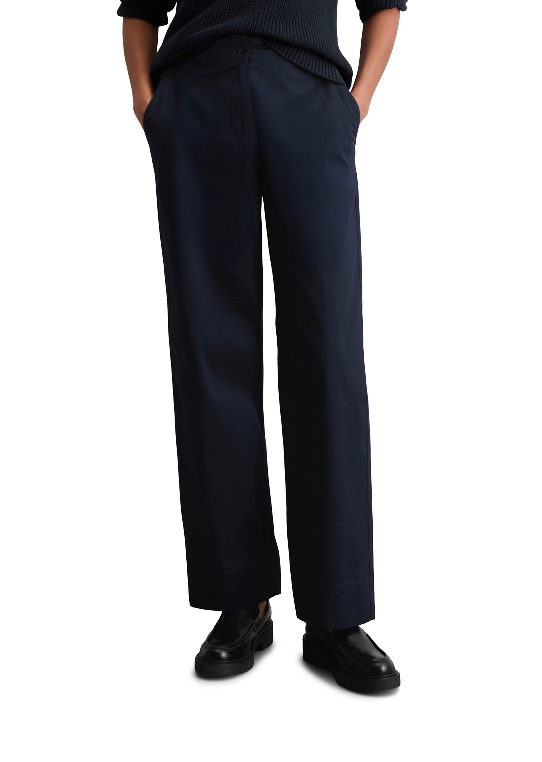 Marc O'Polo Loosefit Chino in Blauw: voorkant