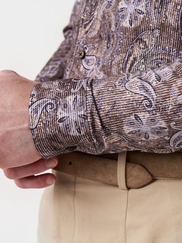 DESOTO Slim fit Button Up Shirt in Brown