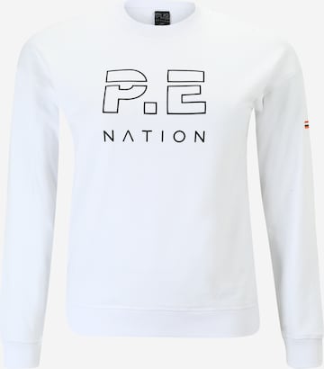 P.E Nation Sweatshirt 'HEADS UP' i vit: framsida