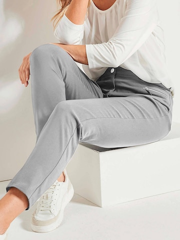 Goldner Slimfit Broek 'Bella' in Grijs