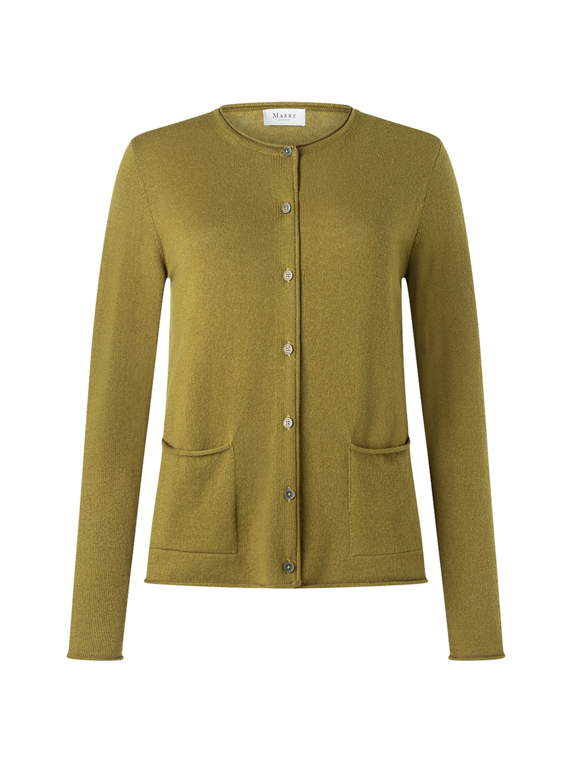 MAERZ Muenchen Knit cardigan in Green: front