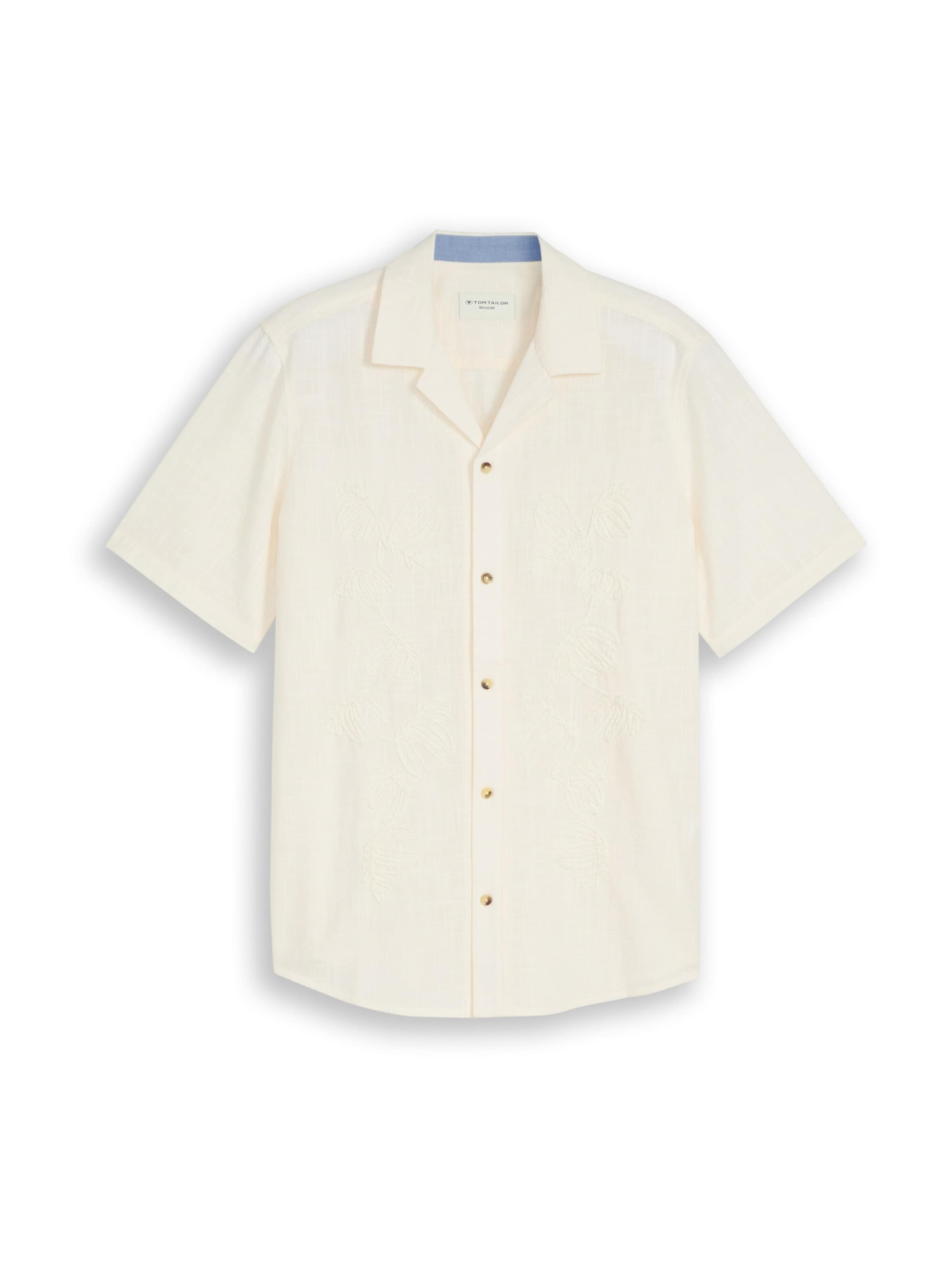 TOM TAILOR Comfort fit Overhemd in Wit: voorkant