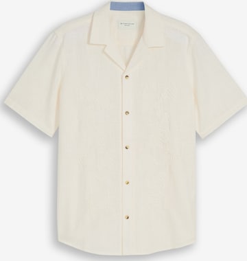 Fit confort Chemise TOM TAILOR en blanc : devant