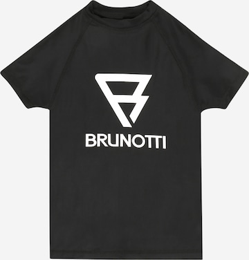 Brunotti Kids Athletic Swimwear in Black: front