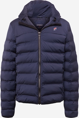 Superdry Winter Jacket in Blue: front