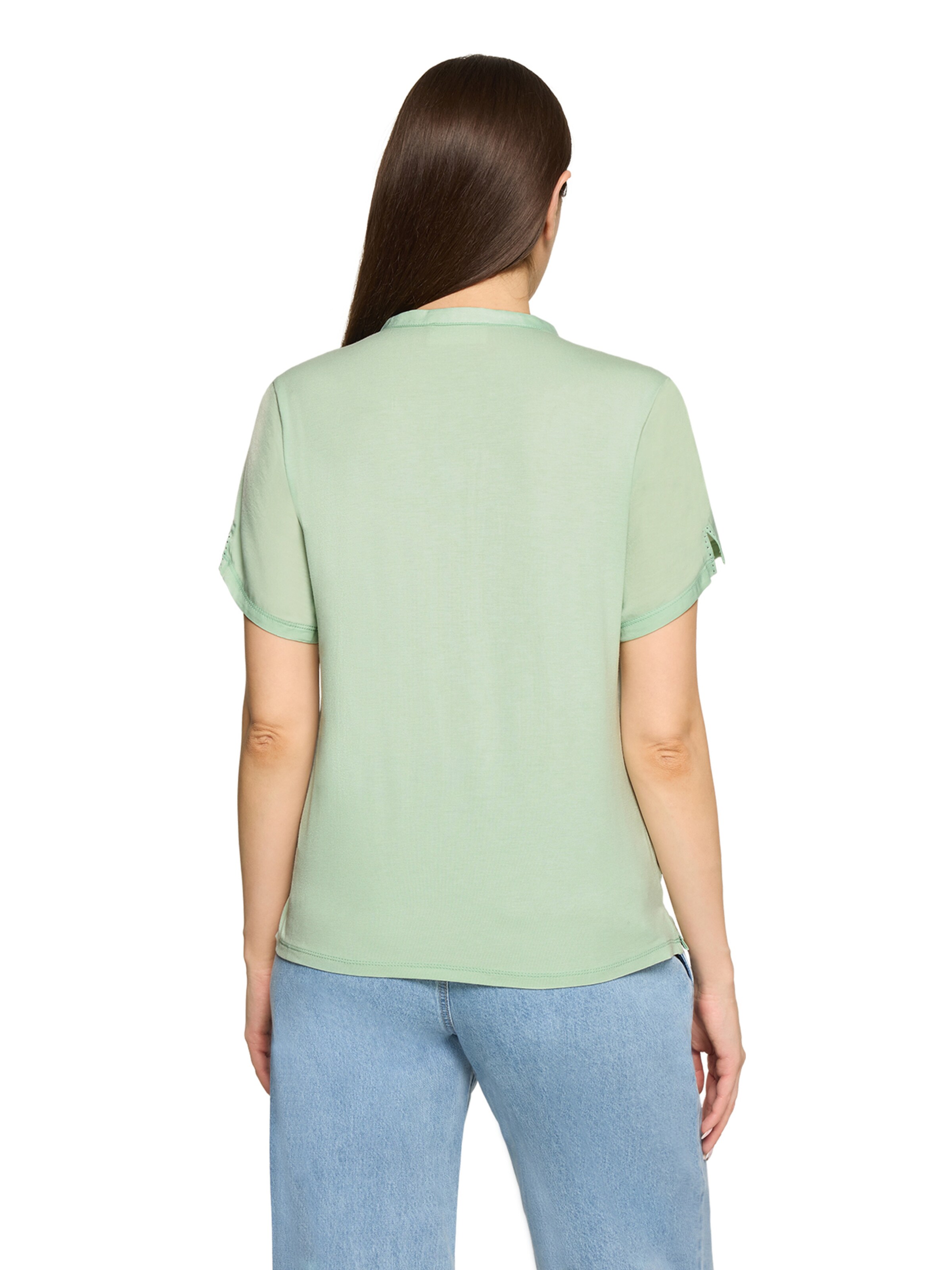 Cartoon Blusenshirt kurzarm in Grün