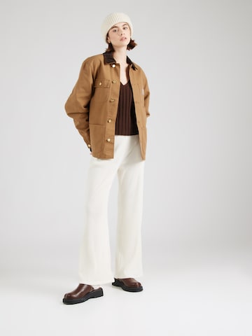 Wide Leg Pantalon Abercrombie & Fitch en blanc