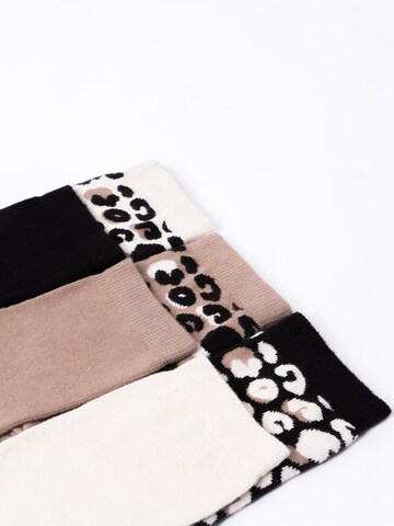 Occulto Socks 'Leo-Print' in Beige