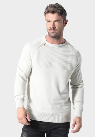883Police Sweater 'Delphi' in White: front