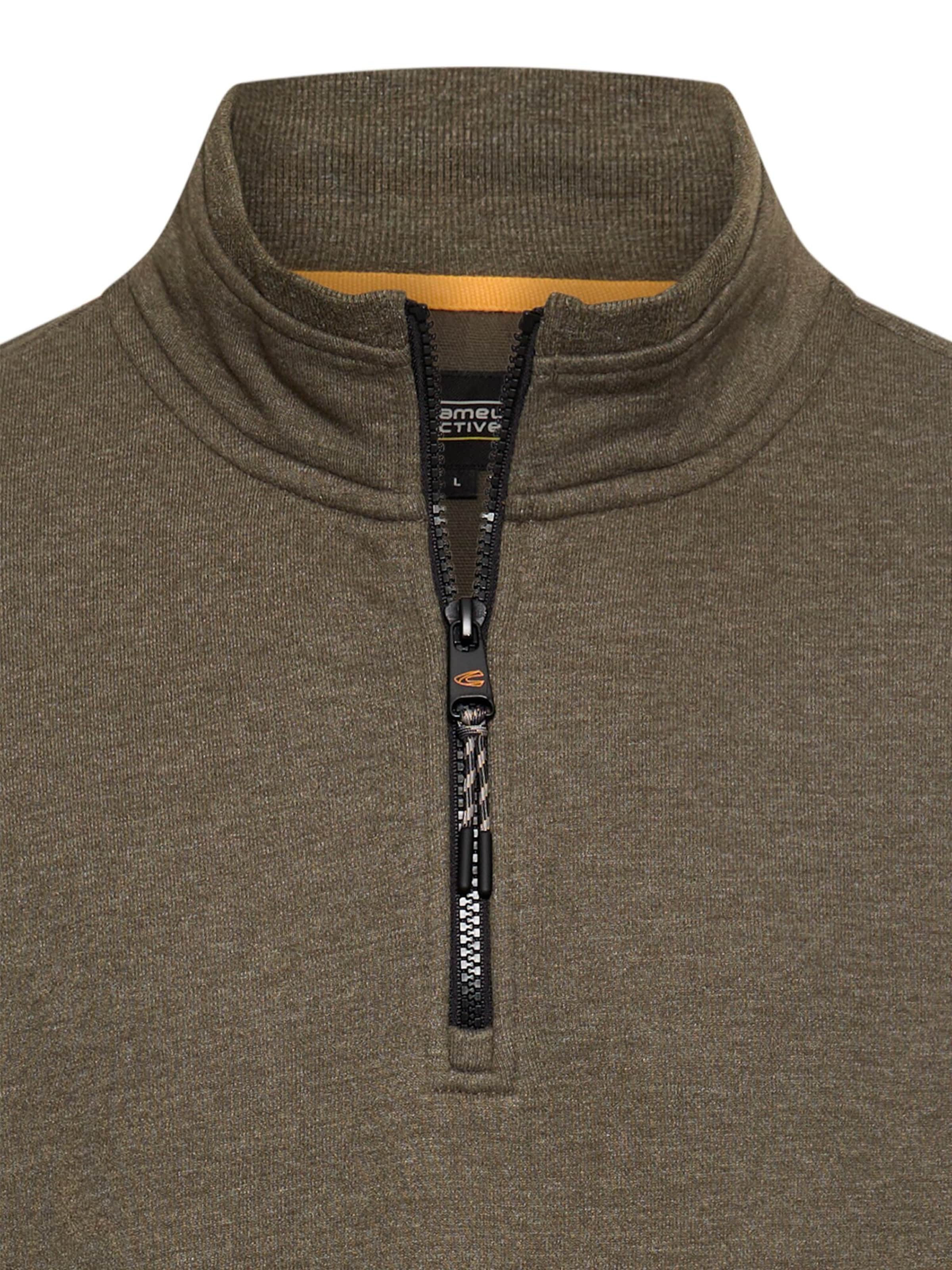CAMEL ACTIVE Sweatshirt mit Troyerkragen in Grün